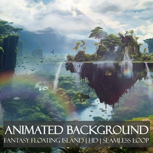 Fantasy Landscape ANIMATED BACKGROUND | Backdrop Perfect for Zoom, Twitch Streams, Vtuber Overlay, YouTube, obs, ttrpg | HD seamless loop