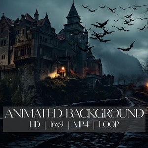 Horror Animated Background, Scary Twitch Overlay, Creepy Dark Vtuber Stream Overlay, Live Stream Virtual Background