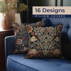 William Morris Pillow Cover | Vintage Floral Decoration | High End Pillow | Modern Farmhouse | William Morris Print | Pillow Cover ONLY