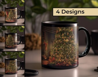 Christmas Tree Mug | Vintage Cup | New Year Decor | Victorian Christmas Home | Vintage Ceramic Mug | High End Print | 11oz 15oz | 0.33 0.44l