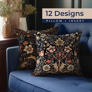 William Morris Throw Pillow | Vintage Floral Decoration | High End Pillow | Modern Farmhouse | William Morris Print | Pillow COVER + INSERT