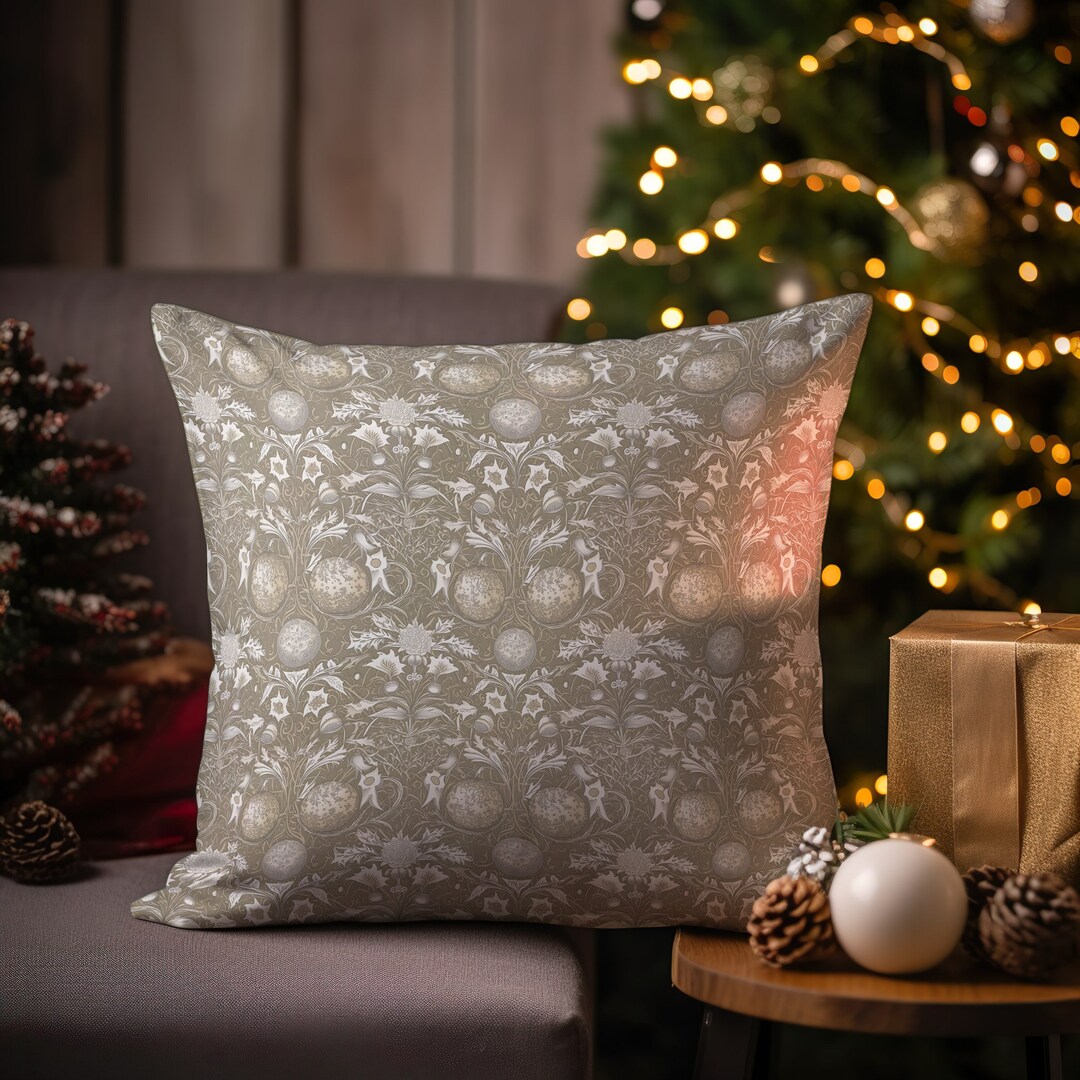Christmas Pillow William Morris Victorian Art Nouveau - Etsy