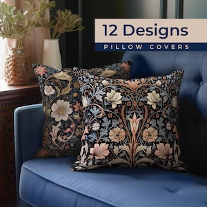 William Morris Pillow Cover | Vintage Floral Decoration | High End Pillow | Modern Farmhouse | William Morris Print | Pillow Cover ONLY