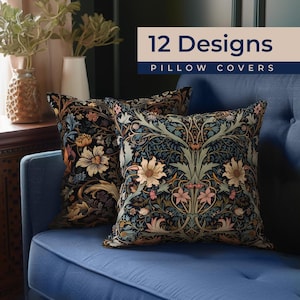 William Morris Pillow Cover | Vintage Floral Decoration | High End Pillow | Modern Farmhouse | William Morris Print | Pillow Cover ONLY