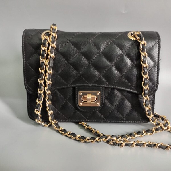 Gold Chain Purse Etsy