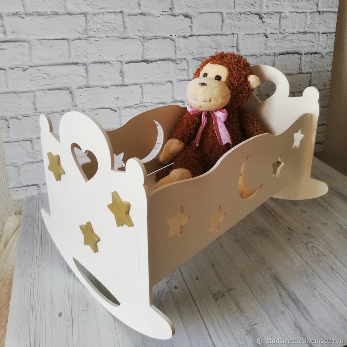 Laser Cut File Doll Bed Cnc Toy Crib Svg Consrtuctor Cnc Toy for Girls ...