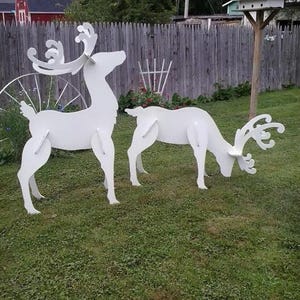 Laser cut file DXF SVG CNC Christmas cnc Christmas Deers svg 3D christmas cnc Christmas Deer decor cnc pattern Plywood cut Digital Download