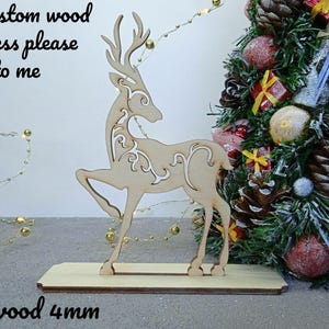 Laser cut file Christmas cnc Christmas dear svg Christmas Dear cnc DXF SVG CNC Plywood cutting Paper cutting Laser Engraved Digital Download