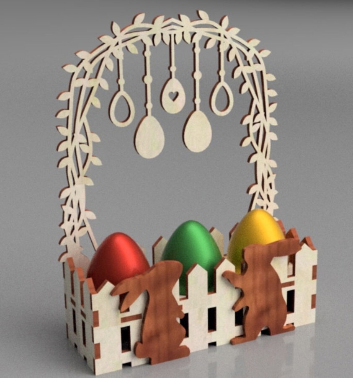 Laser Cut File DXF SVG CNC Easter Cnc Easter Holder Svg Easter Stand ...
