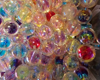 16mm double layer jelly acrylic beads 30 count