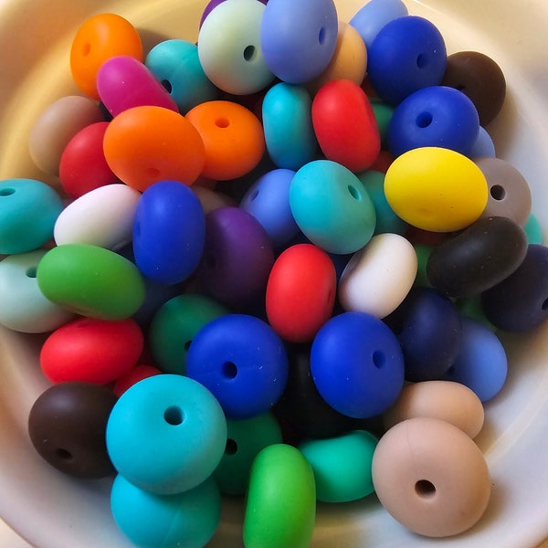 12mm mixed abacus BEADS 20 ct.