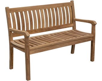 Teak Gartenbank Beaufort, verschraubt, 130 cm, Selbstmontage