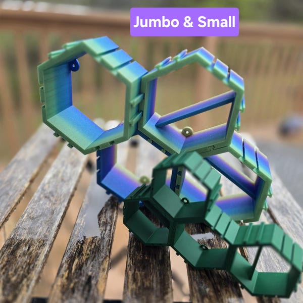 3D Printed Hexagon enrichment climber for hermit crabs - Hive - Cubby