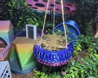 MiSHELLlin Tire Swing - 3D Printed Hanging Tire Foraging Dish