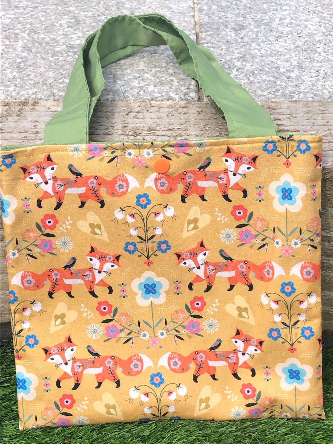 Children's Handmade Fabric Cotton Tote Bag Etsy UK