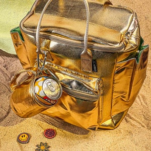 Külzee™ Handle Can Cooler | Can Cooler Sleeve | Beer Can Coolers | Beach Can Holder | Insulated Can Cooler | Vegan Leather | Gold image 7