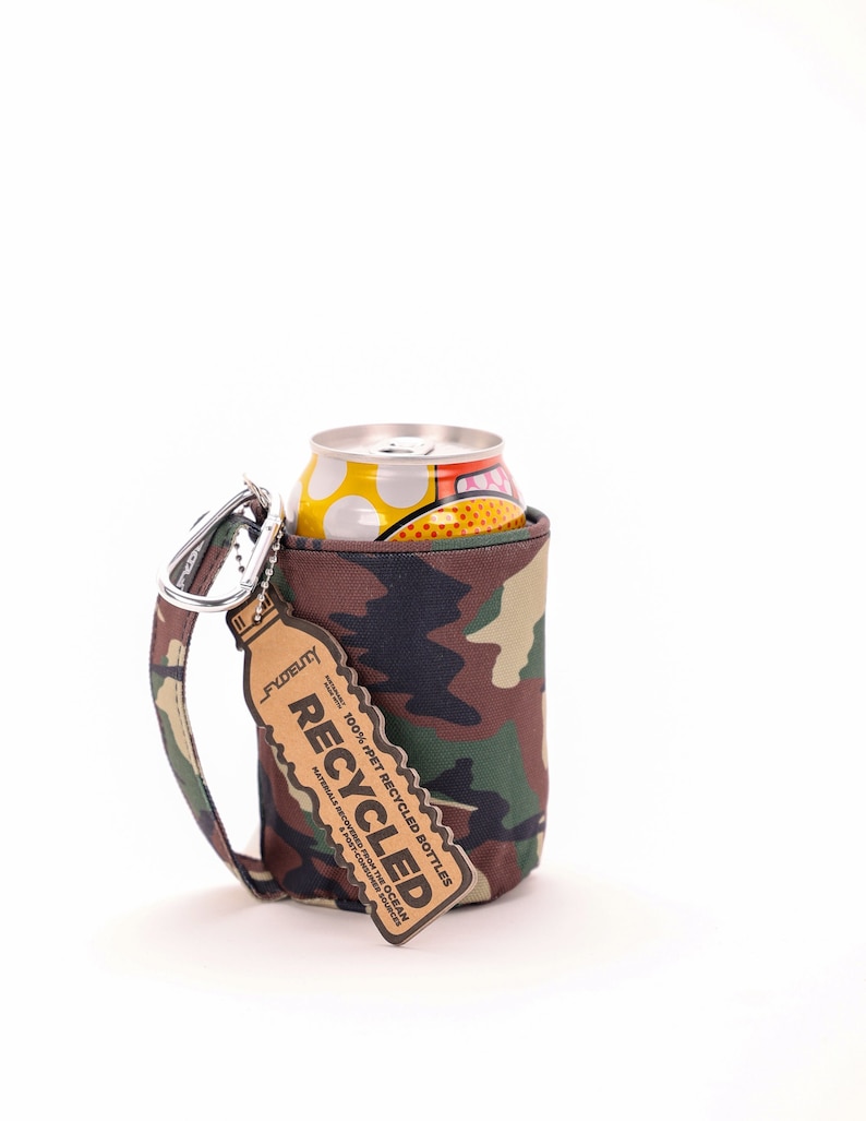 Külzee™ Handle Can Cooler | Can Cooler Sleeve | Beer Can Coolers | Beach Can Holder | Insulated Can Cooler | Recycled rPET | Camo image 1