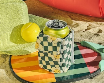 Külwap™ Can Cooler Wrap Wallet | Can Cooler Sleeve w/ Stash Pocket | Beach Can Holder | Insulated Can Cooler  Recycled rPET | Smiling Stan