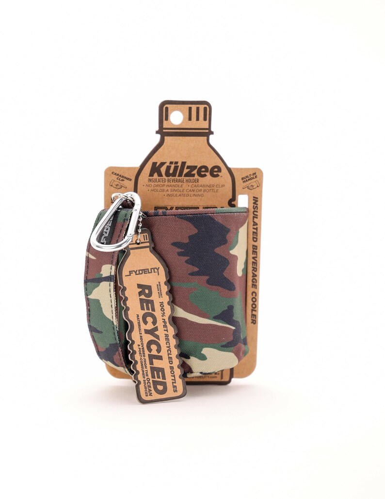 Külzee™ Handle Can Cooler | Can Cooler Sleeve | Beer Can Coolers | Beach Can Holder | Insulated Can Cooler | Recycled rPET | Camo image 4