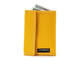 80s Bifold Wallet, Mustard, Slim RFID Card and Cash Holder