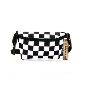 Small Fanny Pack Crossbody Bag | Slim Travel Waist Bag | Cute Festival Belt Bag | Hip Trendy Retro Gift Him | Recycled Boho XL Checkered