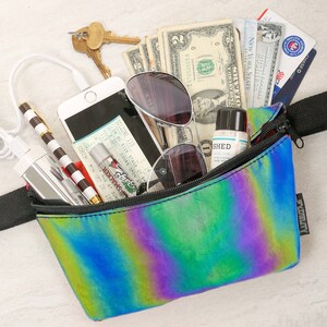 Reflective Rainbow Slim Fanny Pack - Adjustable Waist and Crossbody Bag bild 5