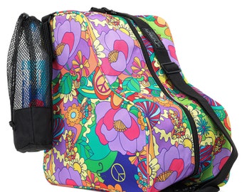 Wonderland Skate Bag Made w/ Recycled rPET | Retro Crossbody Roller Skate Bag for Women | Eco Rollerskate Bag | Cute Bag for Rollerskates
