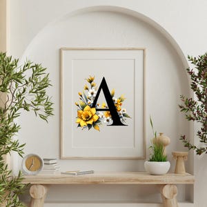 Alphabet Clipart, Commercial Use, PNG Letters, Wildflower Alphabet, Floral Alphabet, Digital Download, Floral Monogram, Floral Alphabet PNG