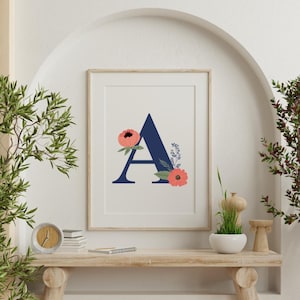 Alphabet Clipart, Commercial Use, PNG Letters, Wildflower Alphabet, Floral Alphabet, Digital Download, Floral Monogram, Floral Alphabet PNG