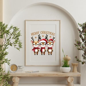 Christmas Reindeer PNG, Christmas Clipart, Reindeer Png, Merry Christmas PNG, Cute Reindeer Png, Christmas Deer Png, Retro Christmas Png, Digital Download