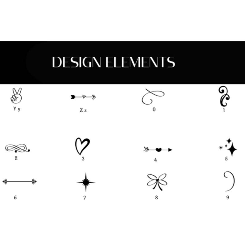 Design Elements Font, Dingbat Font, Decorative Dingbats, Graphic ...