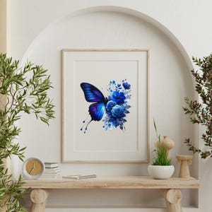 Butterfly Clipart, Butterfly Png, Floral Butterfly, Botanical Clipart, Watercolor Butterfly, Butterfly Pack, Flower Butterfly Png