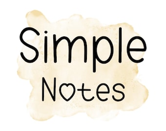 Simple Note Font, Handwritten Font, Creative Font, Calligraphy Font, Fonts for Cricut, Cute Font, Fonts for Procreate, Elegant font