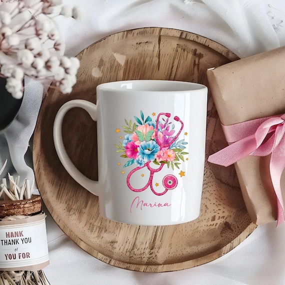 gift for nurse, personalized coffee mug, 11 oz cup wrap, coffee cup png, instant download, medical mug design, nurse png, coffee mug wrap