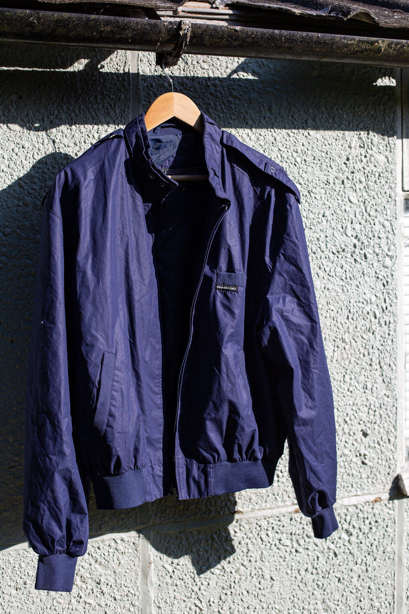 Veste Bomber Vintage Members Only – Homme Taille 44 – Bleue – Légère – Occasion