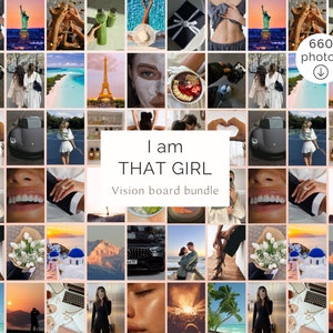That Girl 2024 Vision Board Bundle, 660 photos esthétiques pour Vision Board, 100 affirmations, téléchargement instantané Mood Board, 2024 Clip Art