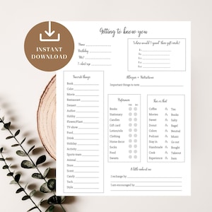 EDITABLE My Favorite Things List, For Employees & Coworker, Getting To Know You, Coworker Questions, All About Me Survey, Teacher Wishlist