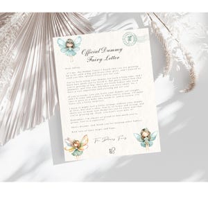 Carta de hada ficticia editable, chupetes para regalar, diploma de chupete, hito de los niños, hadas azules, logro de niño y niña, mensaje personalizado