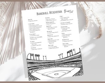 Lista dei desideri per gli stadi di baseball degli Stati Uniti: checklist di viaggio (PDF)