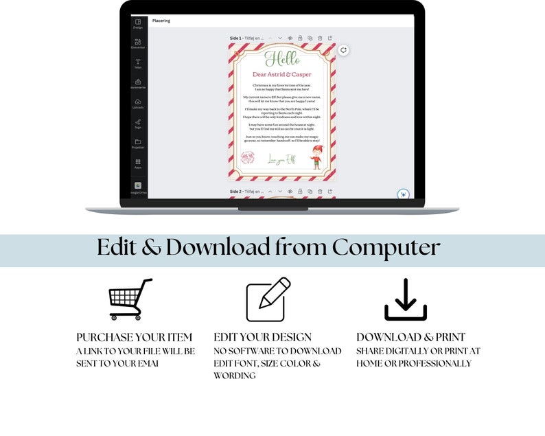 Letter From Elf, Elf Arrival Letter, Editable Letters From Elf