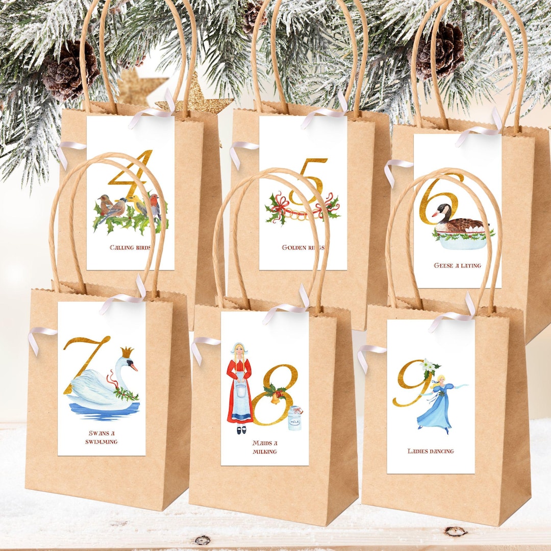 12 Days of Christmas Gift Tags, Instant Download, Twelve Days, Last ...