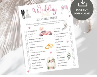 Búsqueda del tesoro de bodas para niños: Juego de búsqueda del tesoro infantil (PDF)