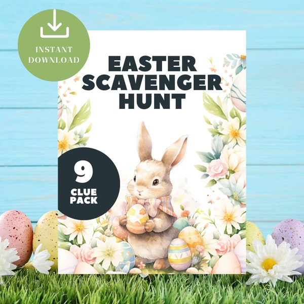 Easy Easter Scavenger Hunt Clues For Kids, Easter Treasure Hunt, Indoor Activity for Younger Kids, Riddles to Find Eggs, Fun Tradition