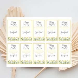 1 Mai Karte zum Ausdrucken für Kinder, Blumen Ausschnitte, Ausmalen, Frühlingsblume Anhänger, Hinweis Frühling Aktivität, Vorschule DIY Handwerk, Sofort Download