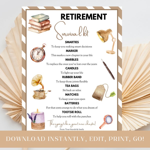 Retirement Survival Kit - Etsy