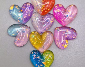 Rainbow Resin Heart Token, Pocket Hug Keepsake