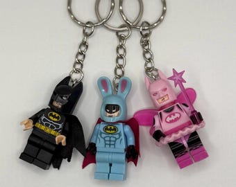LEGO-Inspired Batman Keychain, Anime, Fairy, Bunny, Y2K Gift