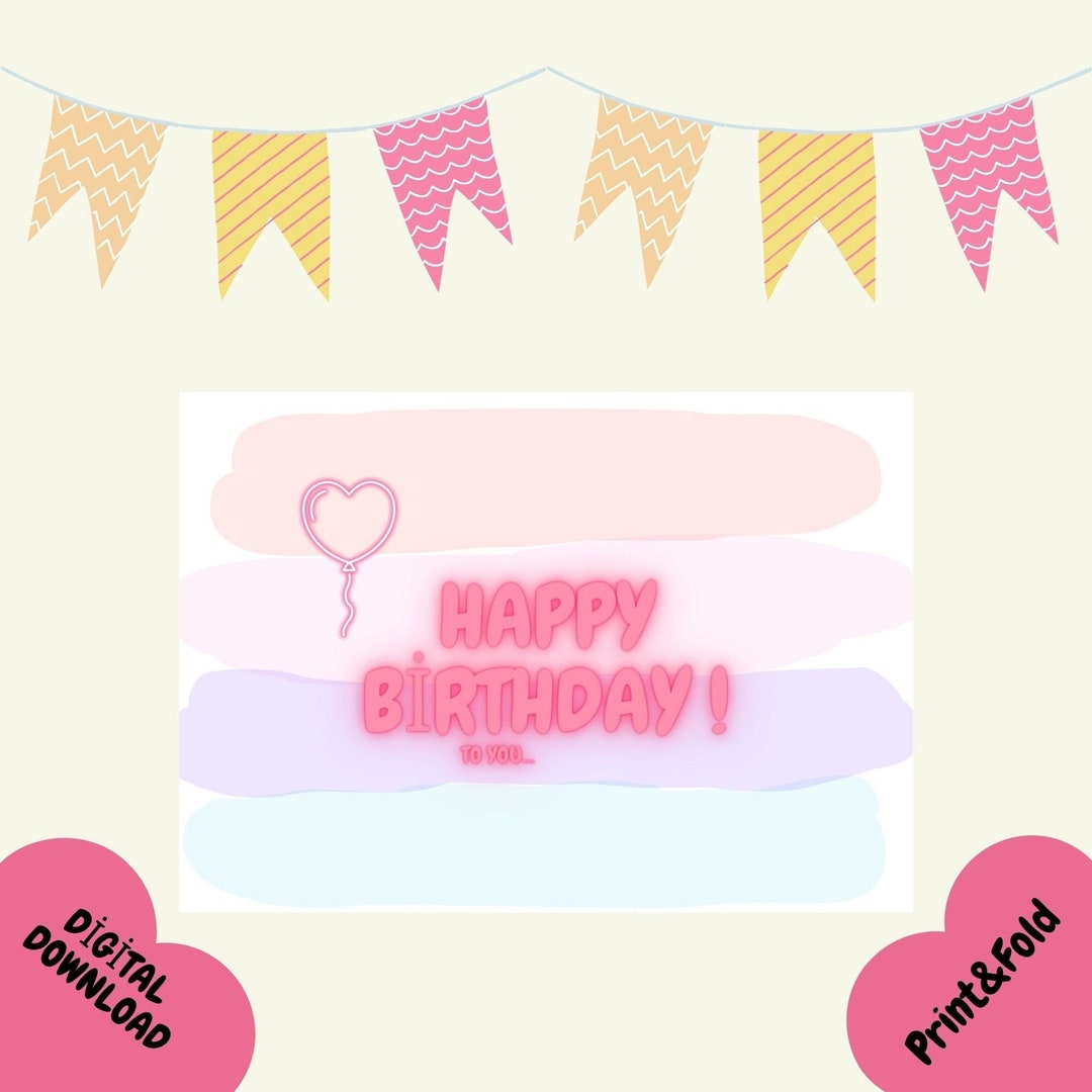 Happy Birthday to You Card/printable Card /birthday Card - Etsy