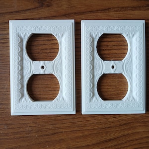 Elegant White Decorative Single-gang Outlet Plate