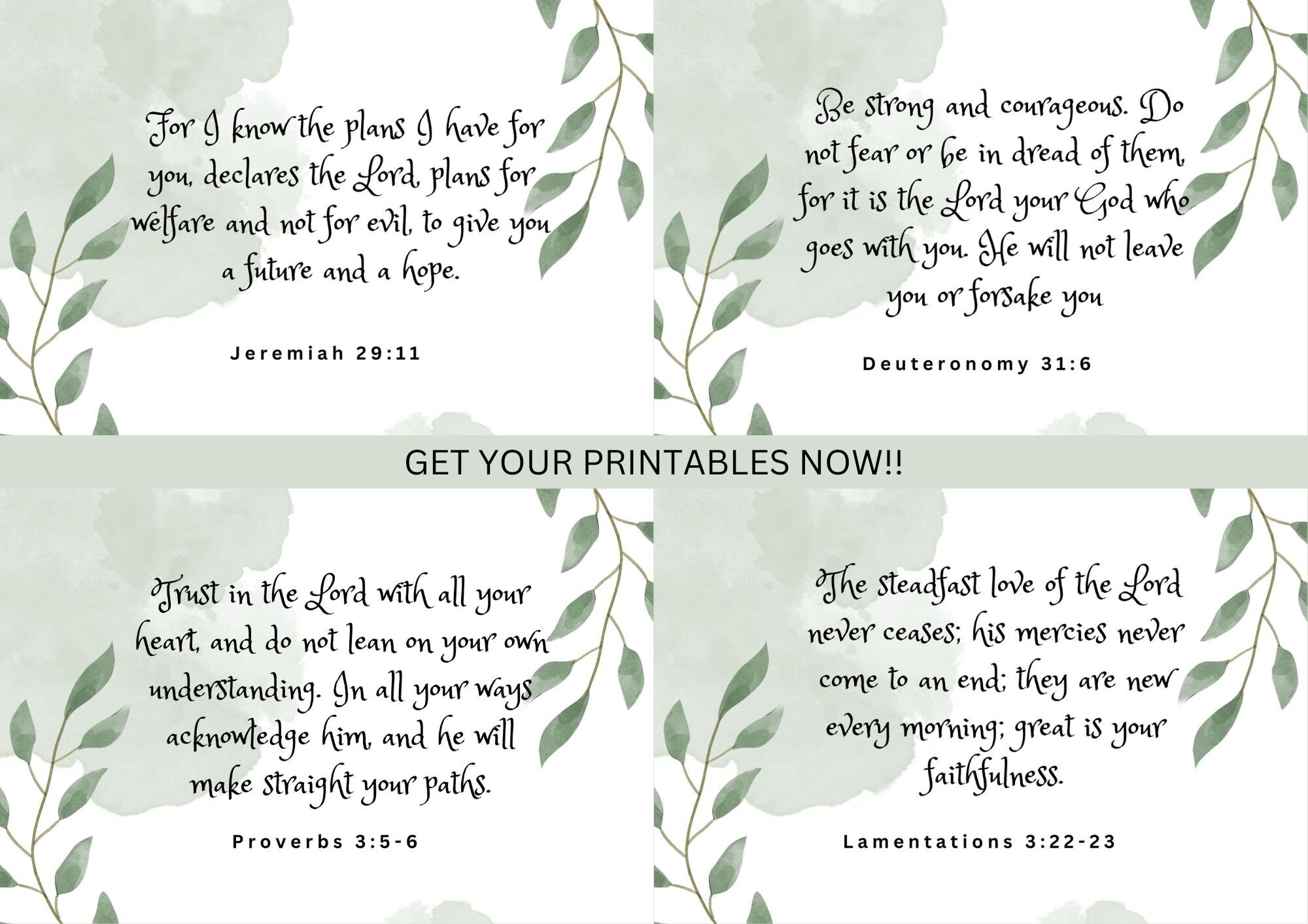 10 Inspirational and Encouraging Scripture Cards From the Bible ...